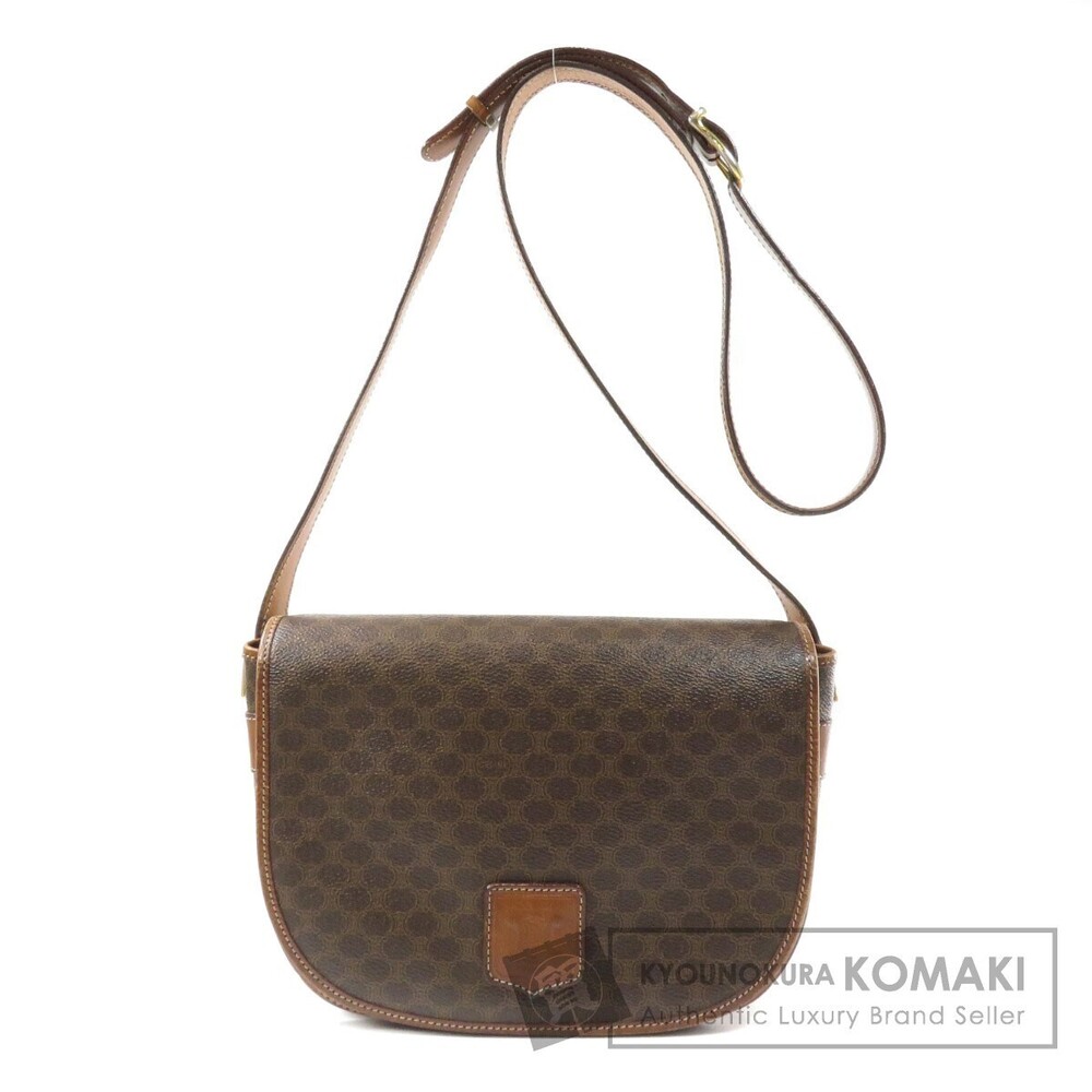 Celine Macadam Leather Brown Tan shoulder bag